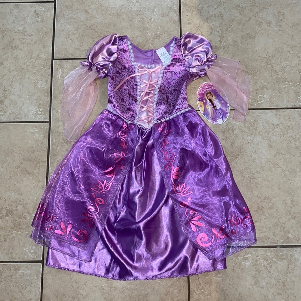 Disney Rapunzel Princess Costume Tangled Dress Size 4-6X